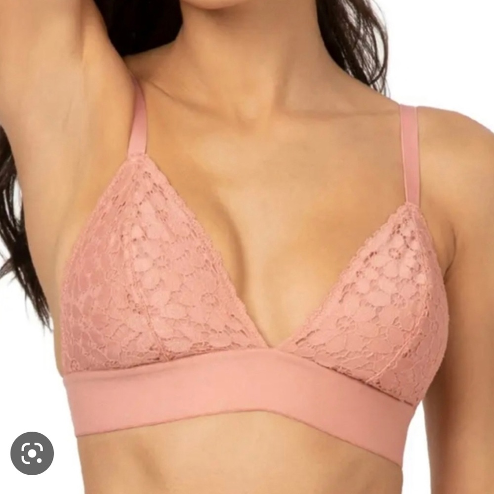 Lively Shell Pink Dusty Rose Bra Bralet Small Floral Lace